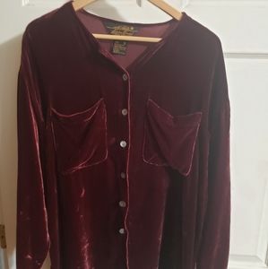 Velvet long womens top